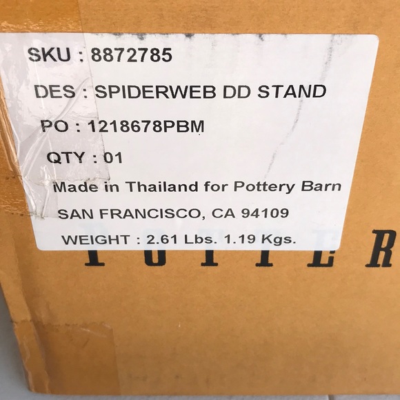 Pottery barn spiderweb drink dispenser stand - Picture 5 of 6